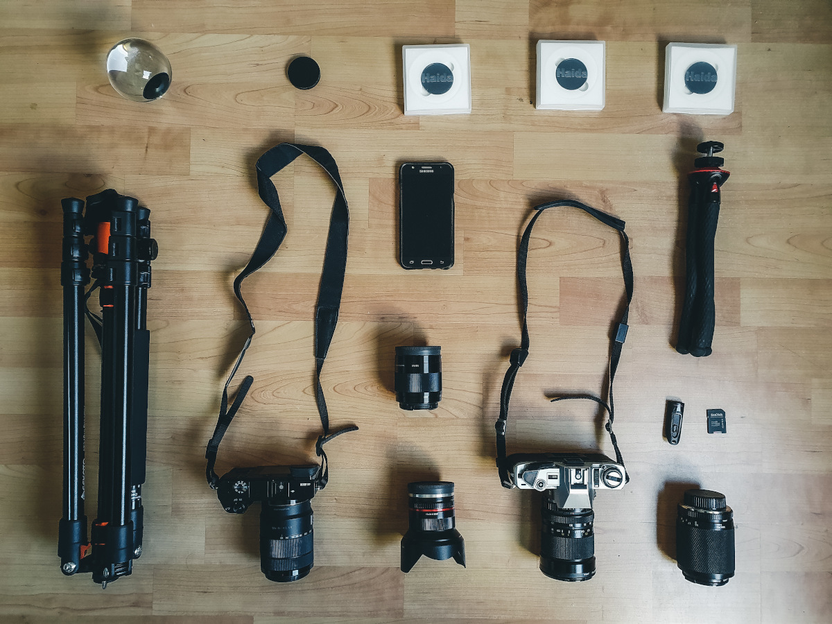 Sammlung meiner Kameraausrüstung