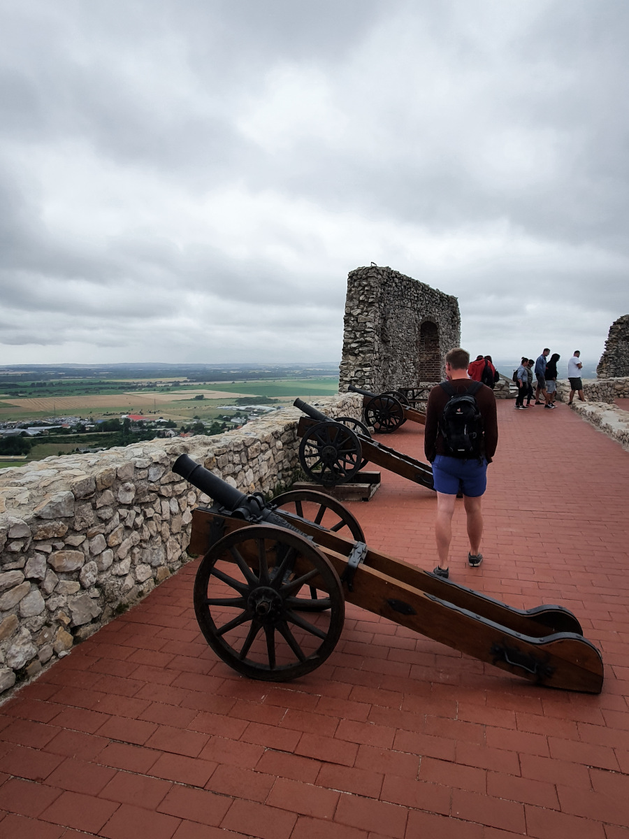 Three cannons at Sümeg Castle